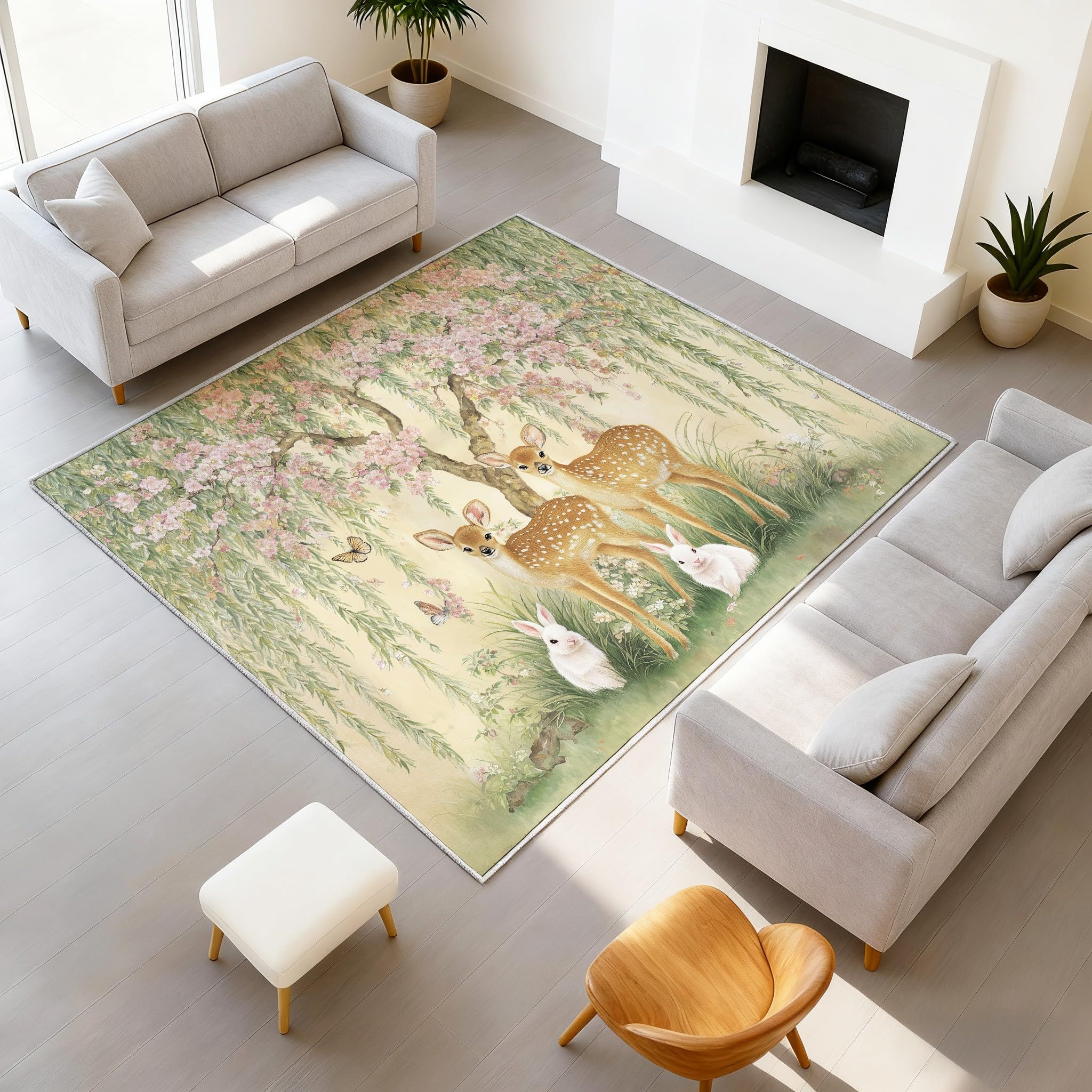 Tapis oriental lavable et antidérapant 90x150 cm idéal pour chambre