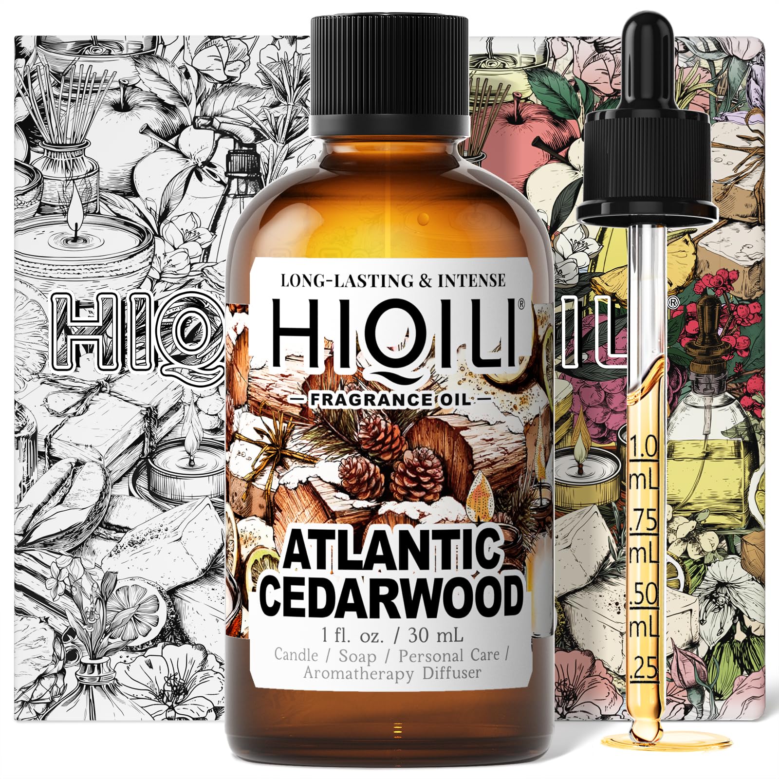 HIQILI Atlantic Cedarwood Fragrance Oil for Home Diffusers，Perfume Making