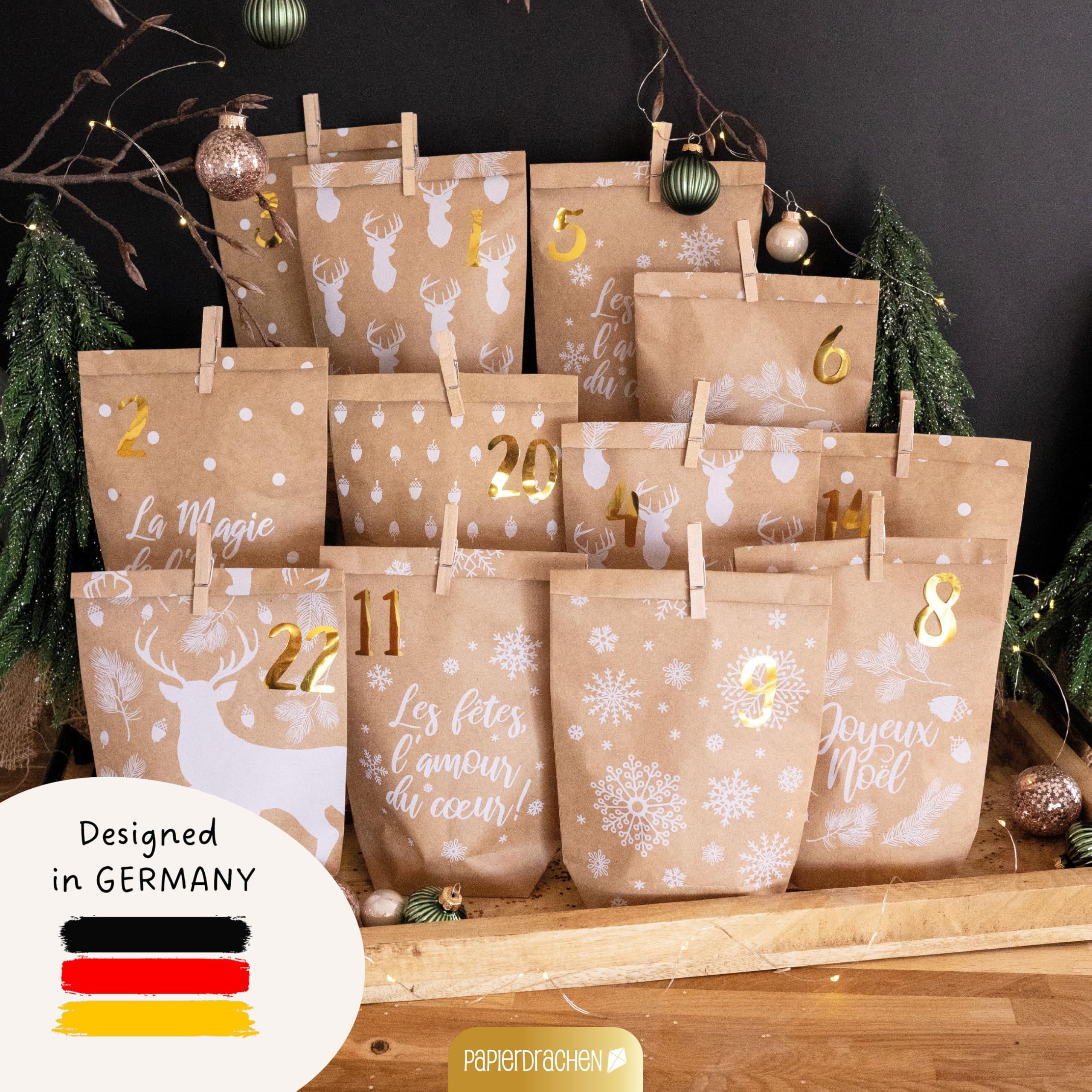 Extravagant Advent Calendar To Fill - With 24 Pastel-colored Gift Bags - View #8