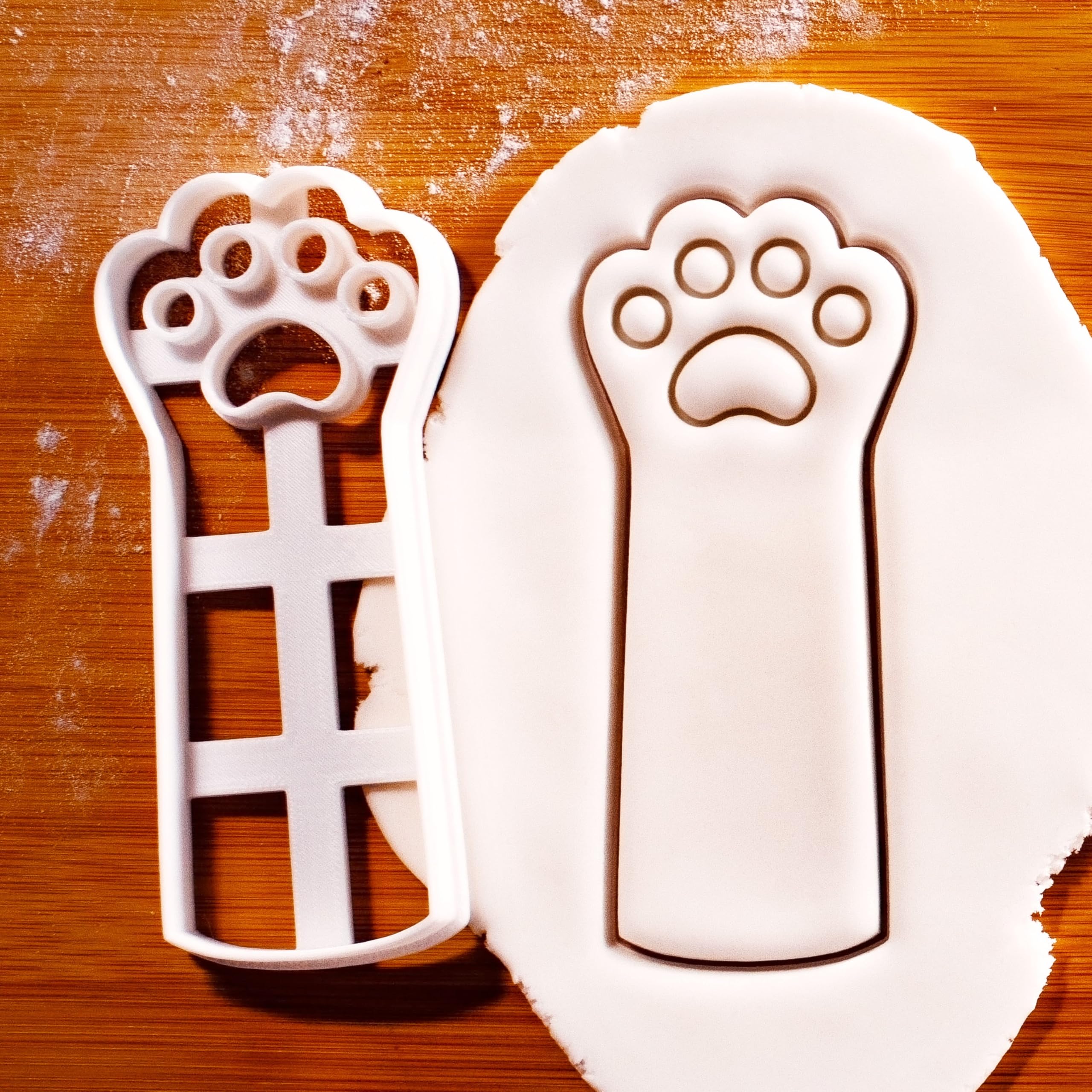 BAKERLOGY Set de 3 Emporte-pièce Pierre-Feuille-Ciseaux Patte de Chat - Conception détaillée d'emporte-pièces pour la pâtisserie et l'artisanat, adaptée au fondant, à la pâte, à l'argile