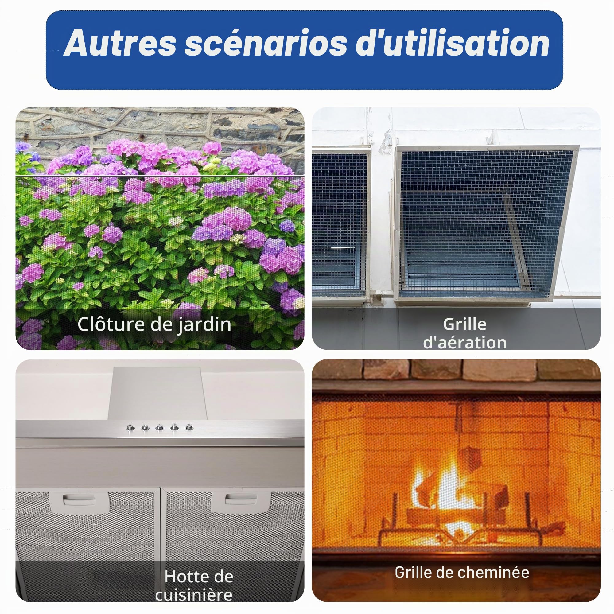 LYLIDIA Grillage Fine Maille 60x200cm 30 Mesh Maille Rigide Grillage Anti Rongeur Acier Inoxydable 304A Grille Métallique Fine Grillage Inox Treilli Métallique pour Prévenir Souris, Insectes,serpents