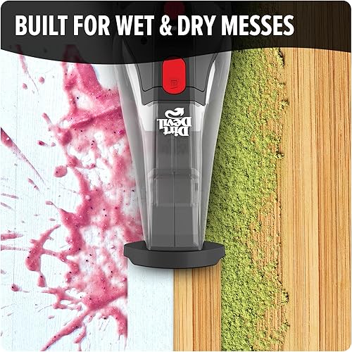 Miniatura 2 de Dirt Devil Aspiradora de mano inalámbrica de 16 V, potente succión, ligera, aspiradora de mano para pastillas húmedas y secas, incluye herramienta