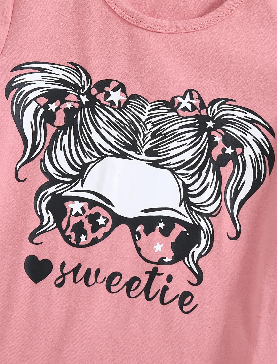 Girl Clothes Cute Cool Girl Tops Splicing Pants 2 Piece Girls Summer Outfits 6-14 Years - Image 6