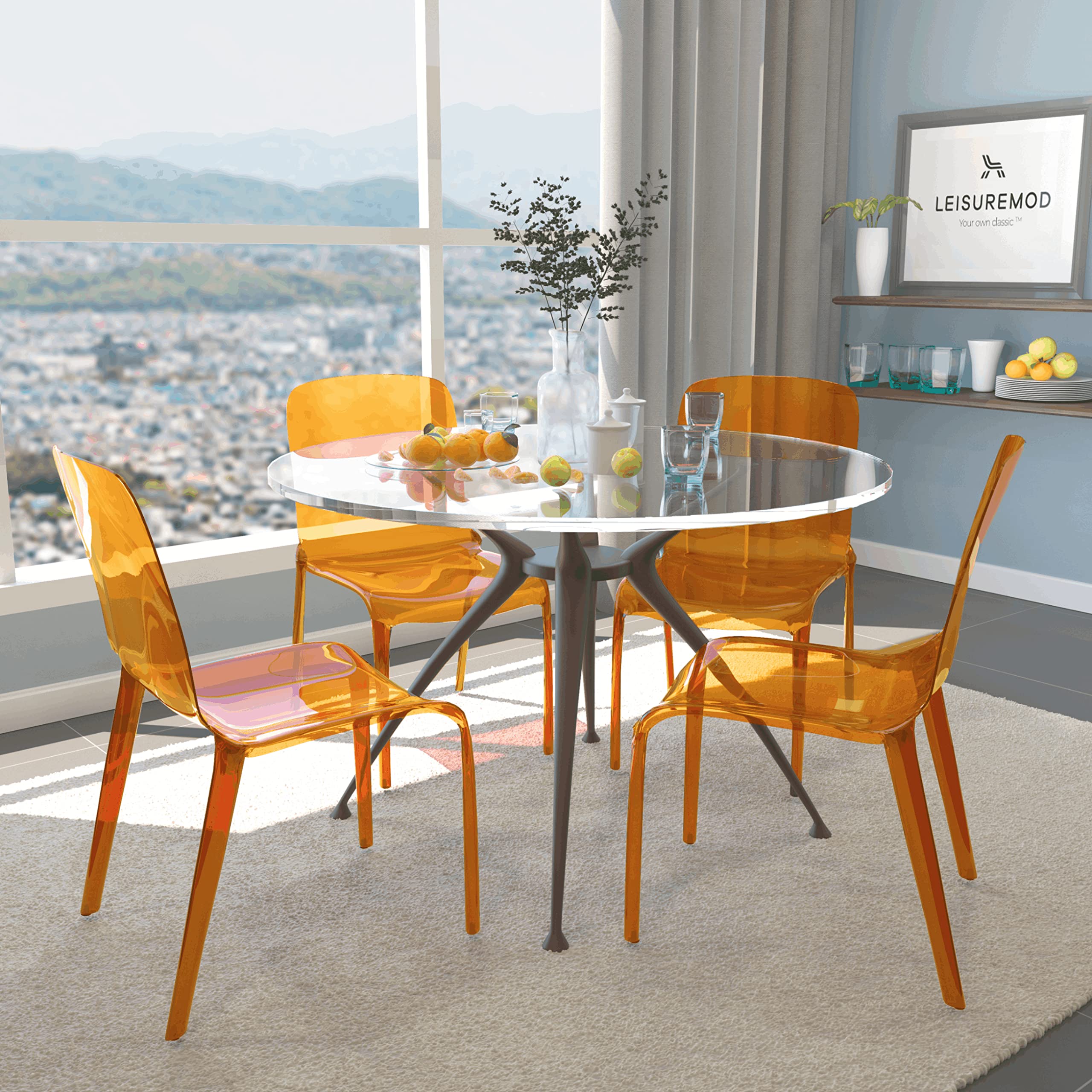 Amazon.com - LeisureMod Adler Mid-Century Modern Dining Chair Set