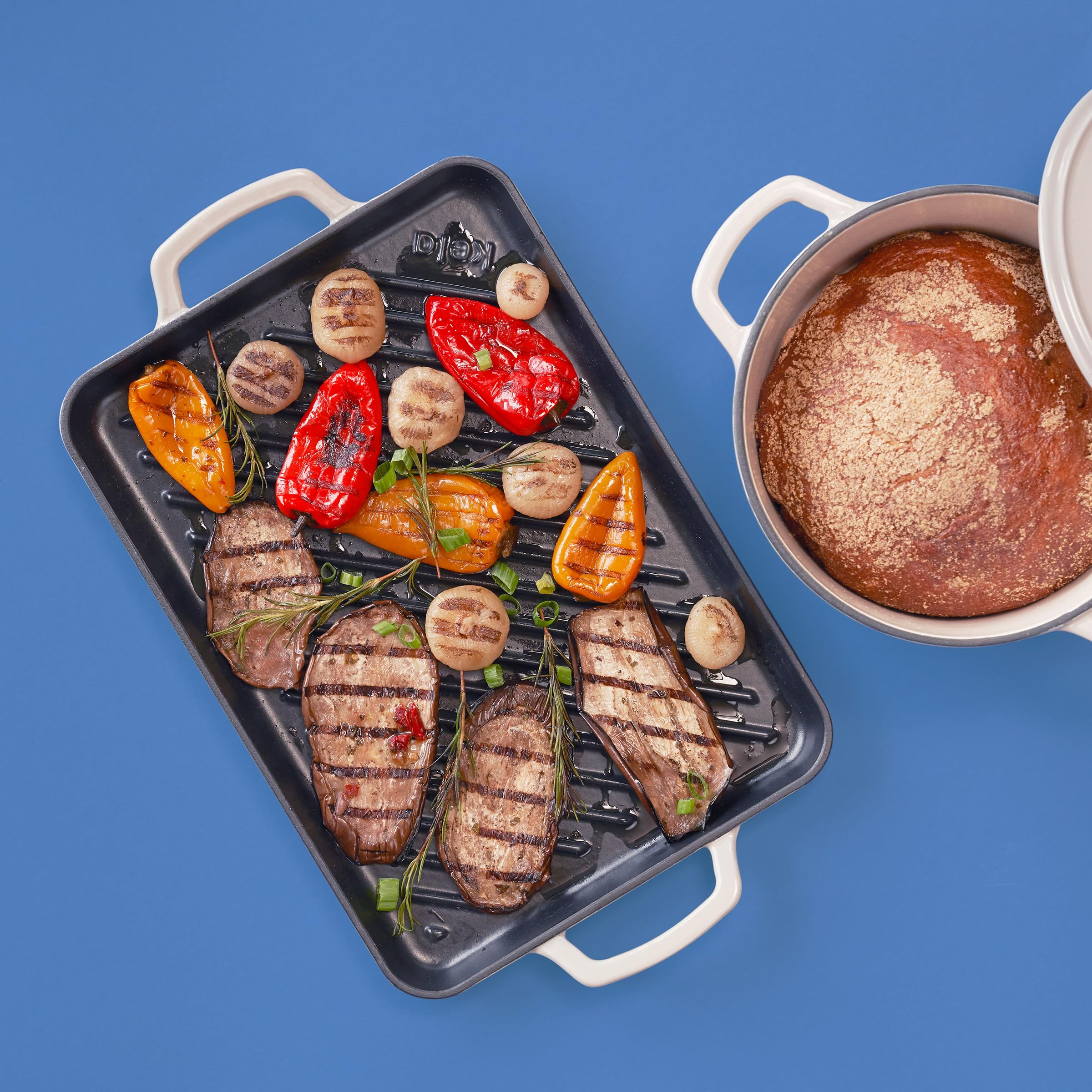 kela Piastra grilla induzione 35 x 25 cm CALIDO, piastra grill in ghisa smaltata per fornelli, resistente al calore fino a 300 °C, nera