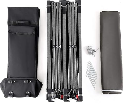 Miniatura 8 de ARROWHEAD OUTDOOR Toldo desplegable de 10 x 20 pies y refugio instantáneo, fácil instalación para una persona, construcción de tela 300D resistente