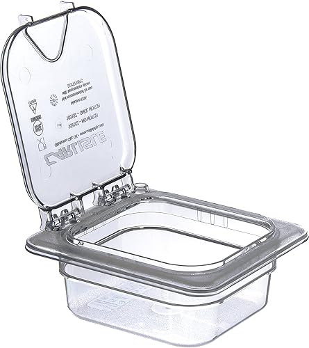 Miniatura 2 de Carlisle FoodService Products 3068307 Bandeja de plástico para alimentos, tamaño 16, 2.5 pulgadas de profundidad, transparente