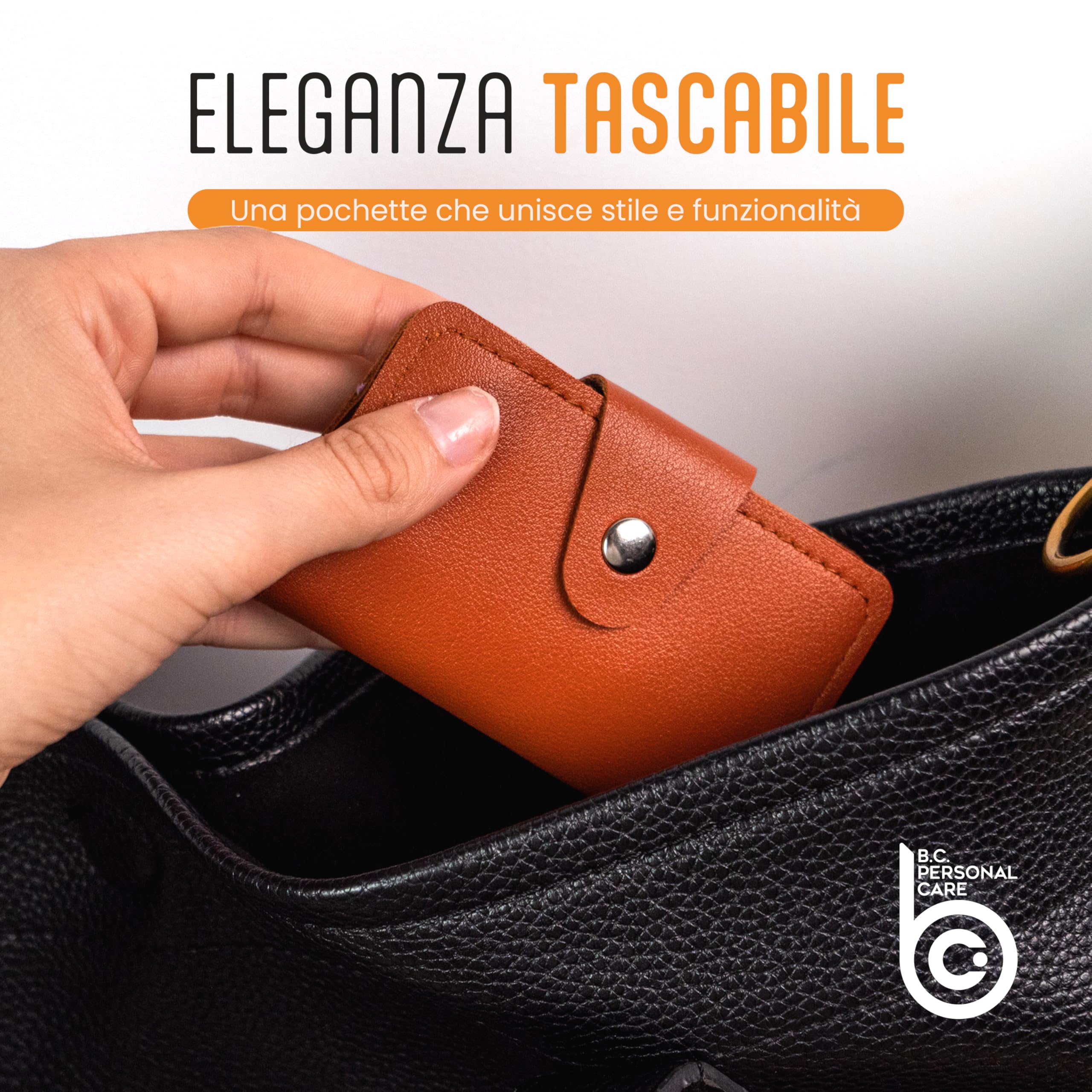 Set Manicure 7 in 1 con Pochette - Kit Unghie Mani e Piedi da Viaggio con Pinzette Tronchesi Forbicine Lime - Elegante Compatto e Multiuso