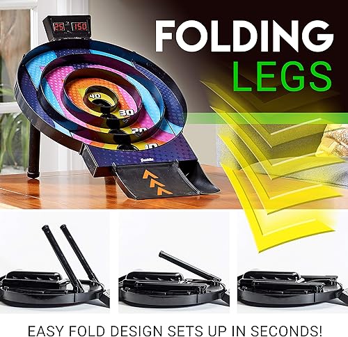 Miniatura 4 de Franklin Sports Juego de pelota Whirl – Juego de pelota de juego para niños y adultos – Interior, con bolas incluidas – Juego de bolos estilo arcade