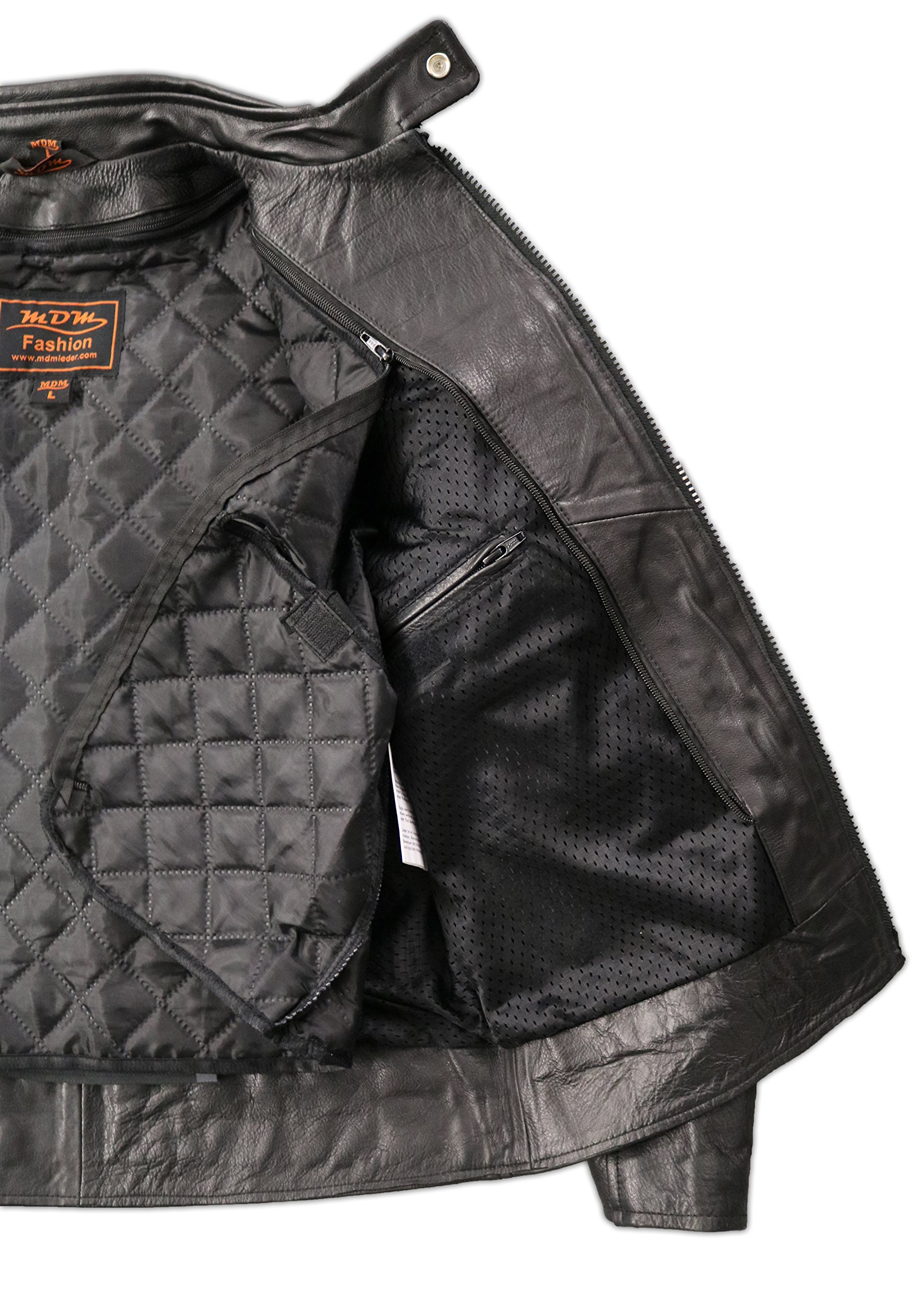 Retro Motorrad Lederjacke 80´s oldschool mit Protektoren
