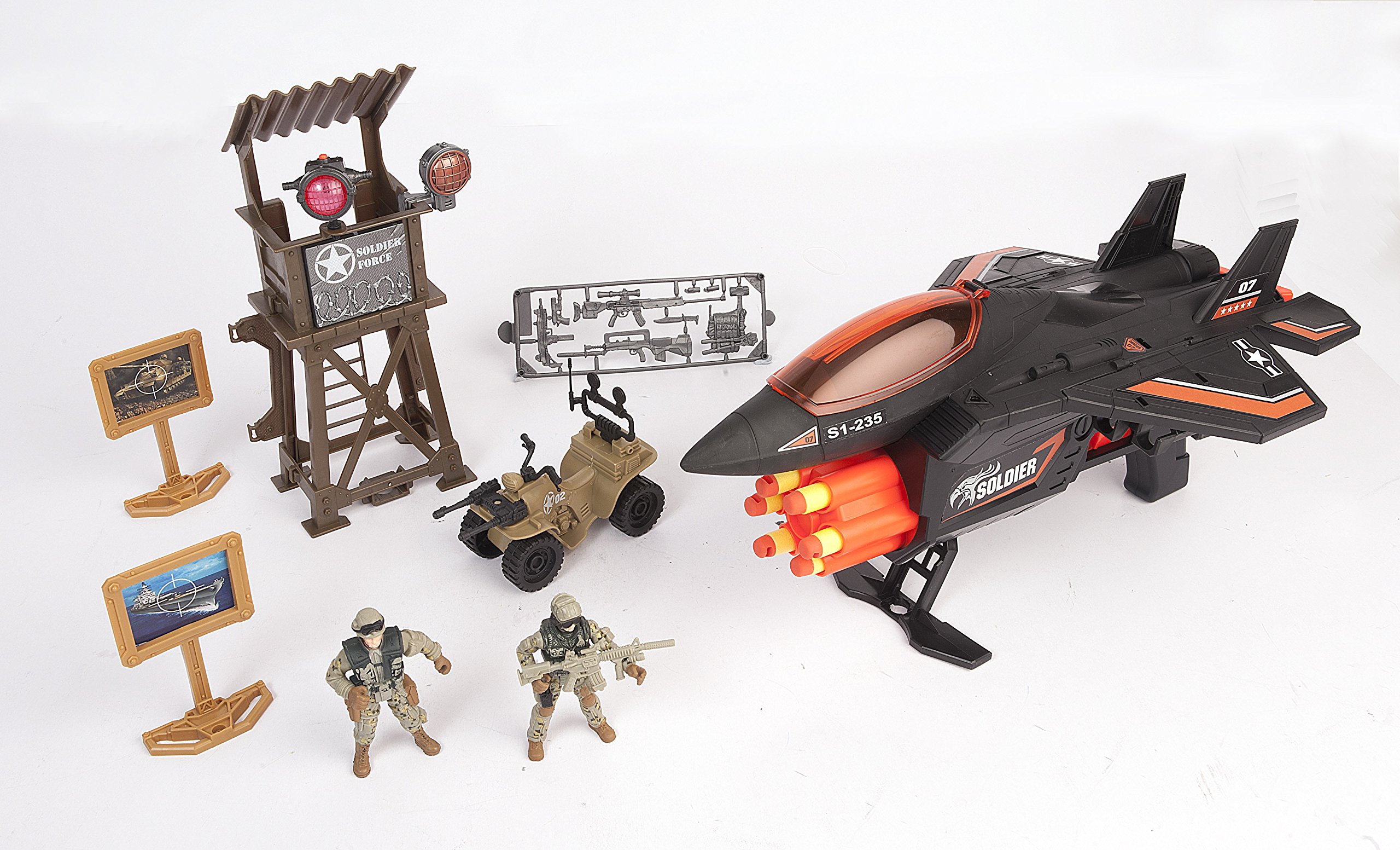 Soldier Force VIII JET Sünger Mermi Atan Asker Oyun Seti : Amazon