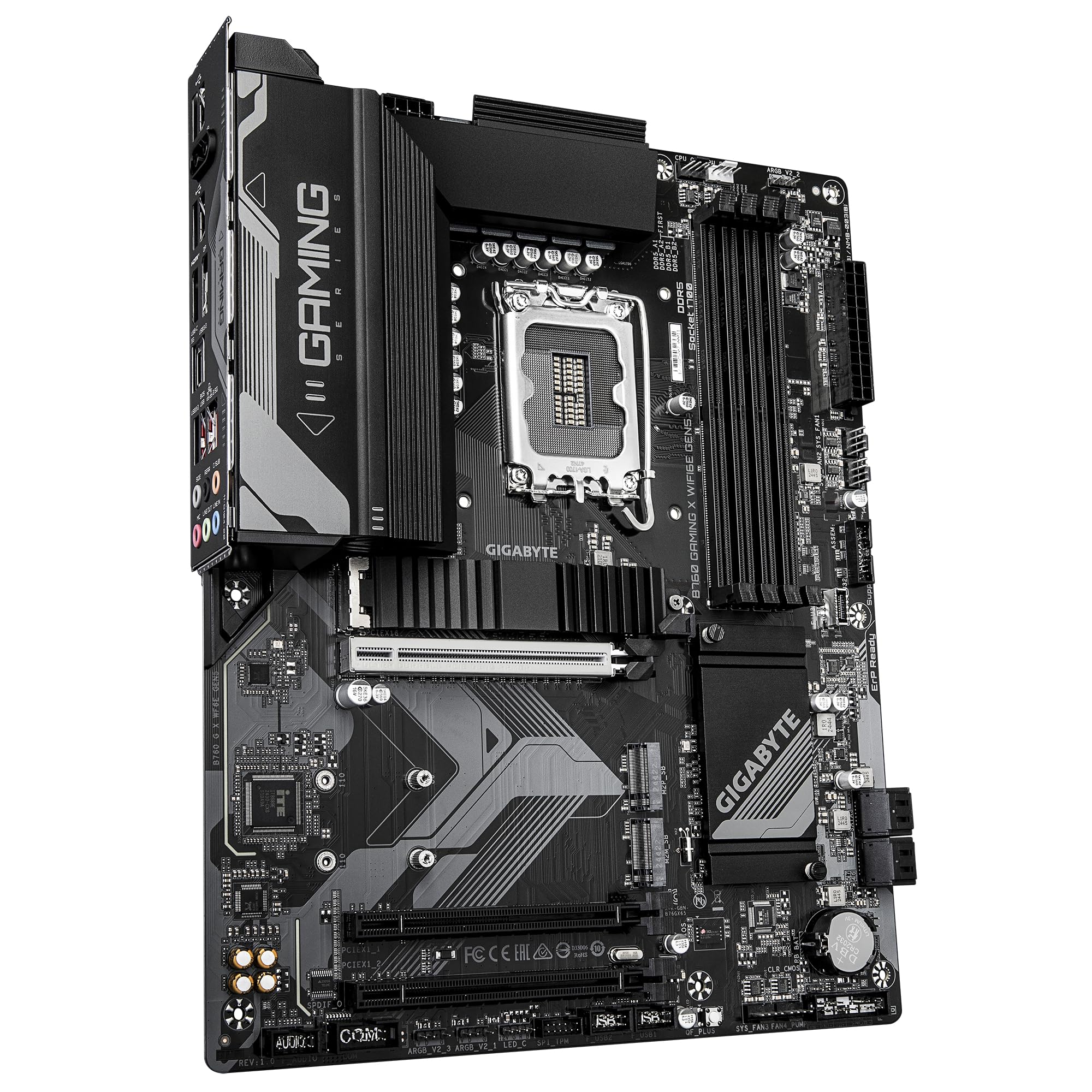 GIGABYTE B760 Gaming X WIFI6E GEN5 Placa Base – Compatible con procesadores Intel Core 14ª generación, VRM de 8+1+1 Fases, hasta 5600 MHz DDR5, 3 x M.2 PCIe 4.0, Wi-Fi 6E, LAN 2.5 GbE, USB 3.2 Gen 2