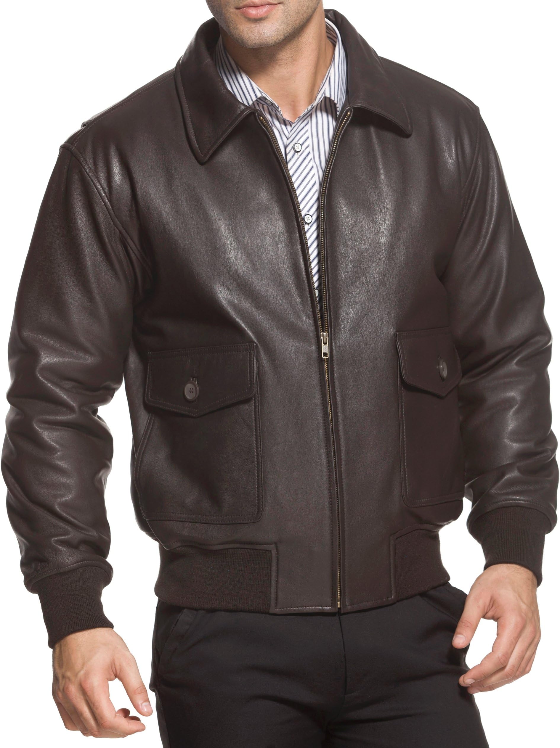 Airborne Leathers Mens G2 Bomber Leather Flight Jacket