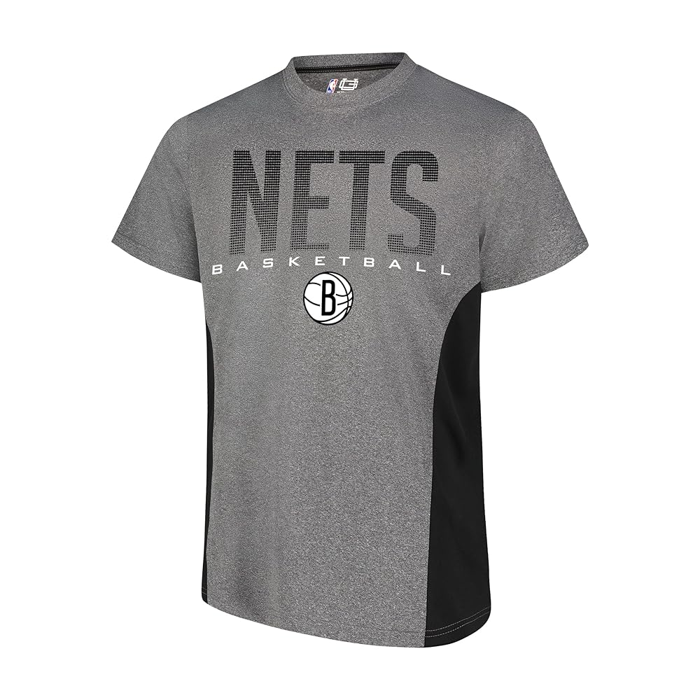 Ultra Game NBA Official Mens Super Soft Supreme T-Shirt - Unisex, Brooklyn Nets, Heather Charcoal, Small