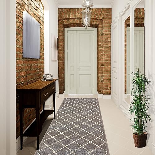 Superior Lattice Collection - Alfombra de área de 0.236 in de altura con respaldo de yute, alfombras asequibles y contemporáneas, patrón geométrico