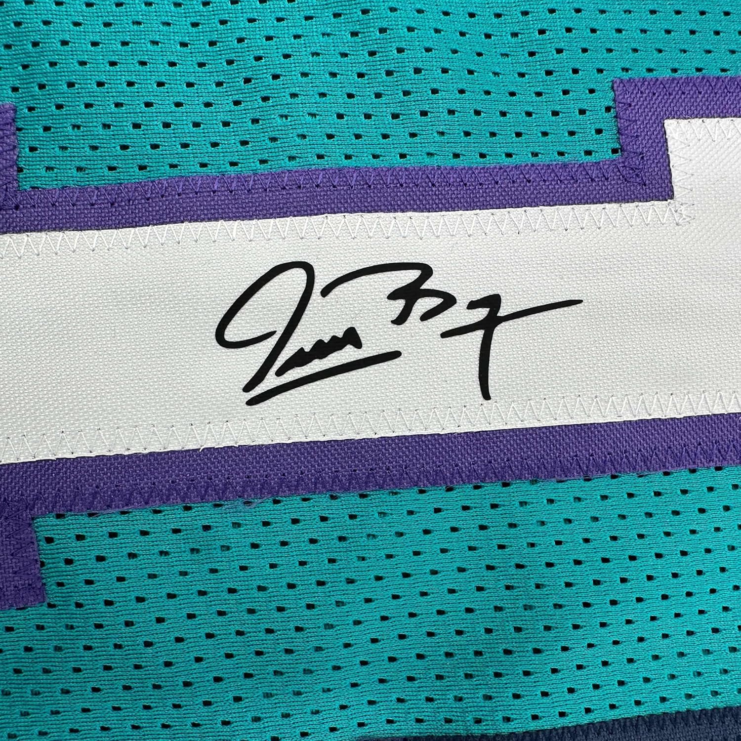 Facsimile Autographed Muggsy Bogues Charlotte Teal Reprint Laser Auto Basketball Jersey Size Men's XL - Image 2