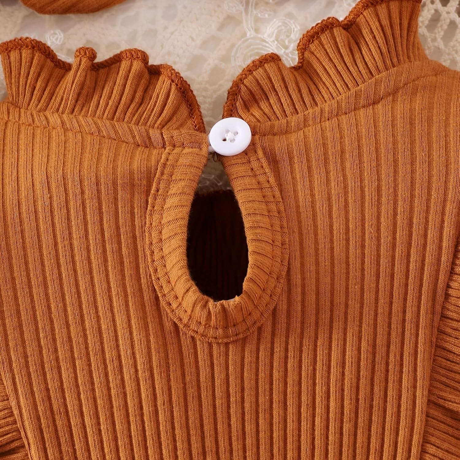 Baby Girl Clothes Cute Plaid Romper Dress Ruffle Long Sleeve One-piece Jumpsuit Bodysuit with Bow Headband - Image 8