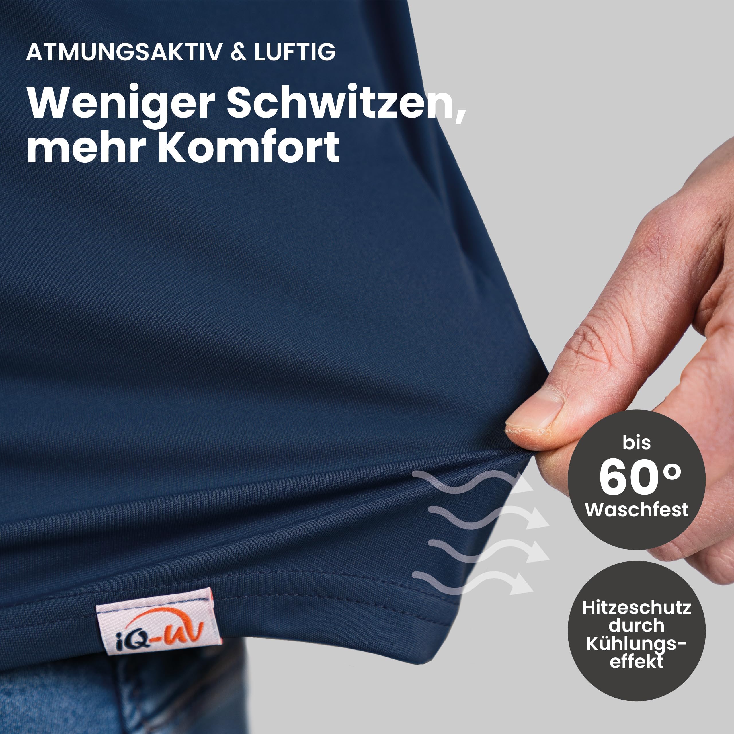 iQ-UV Herren T-Shirt UV- und Hitzeschutz UPF 50+ kühlungsaktiv