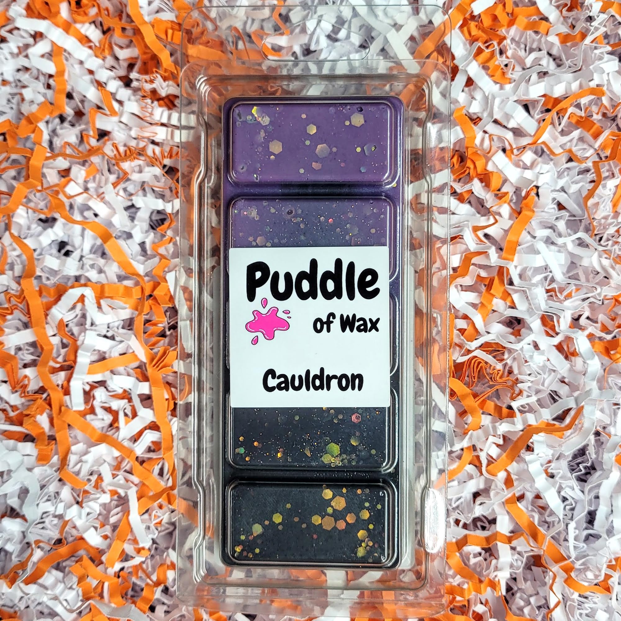 Puddle of Wax - Cauldron Soy Wax Melt Snap Bar - 50g - Halloween Scent - Vegan Friendly - Made in the UK