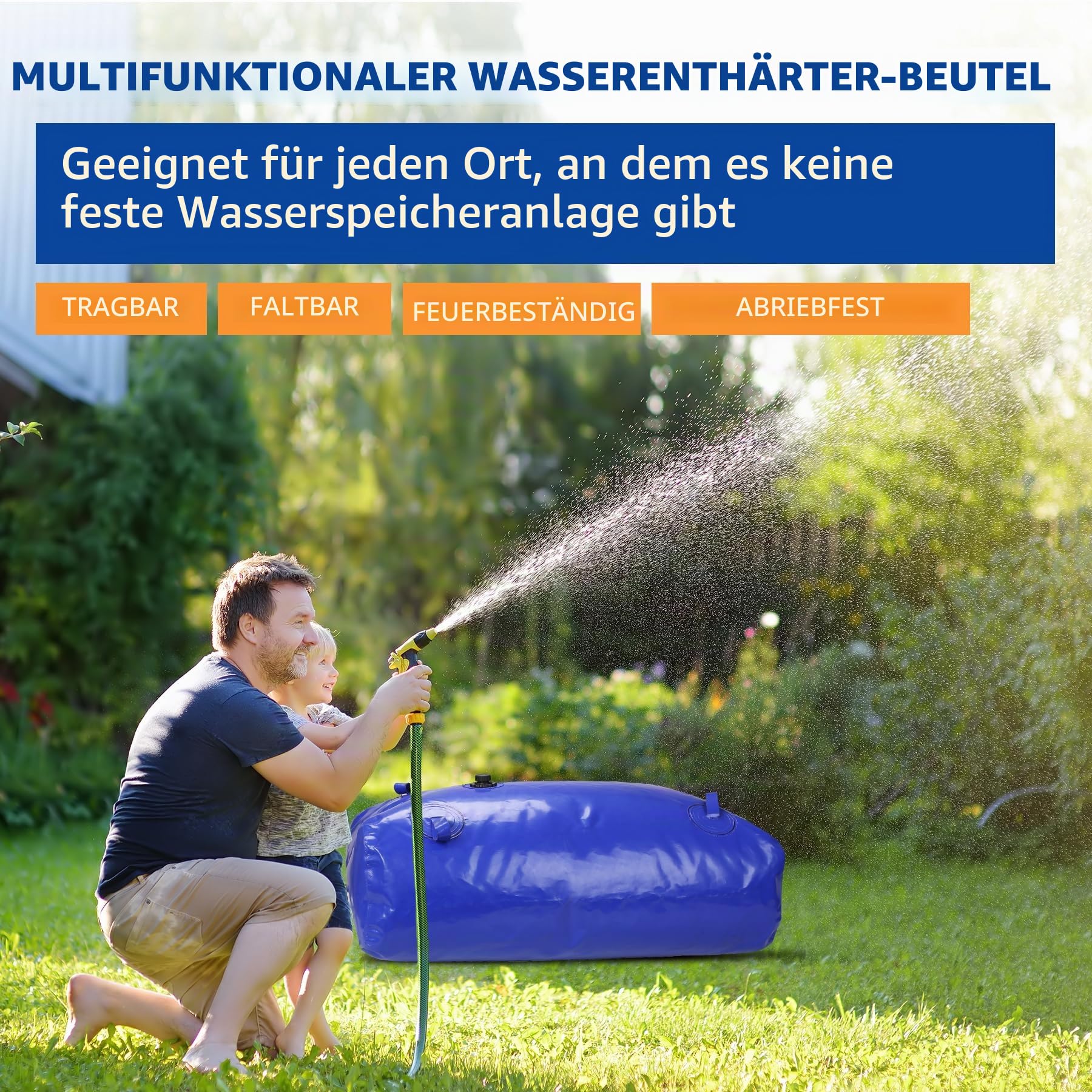 110L Wasserblasen-AufbewahrungsbehäLter, Faltbarer Tragbarer Wassertank, GroßE KapazitäT, Weicher Wasserbeutel, DüRreresistenz, Brandschutz, Notwasser