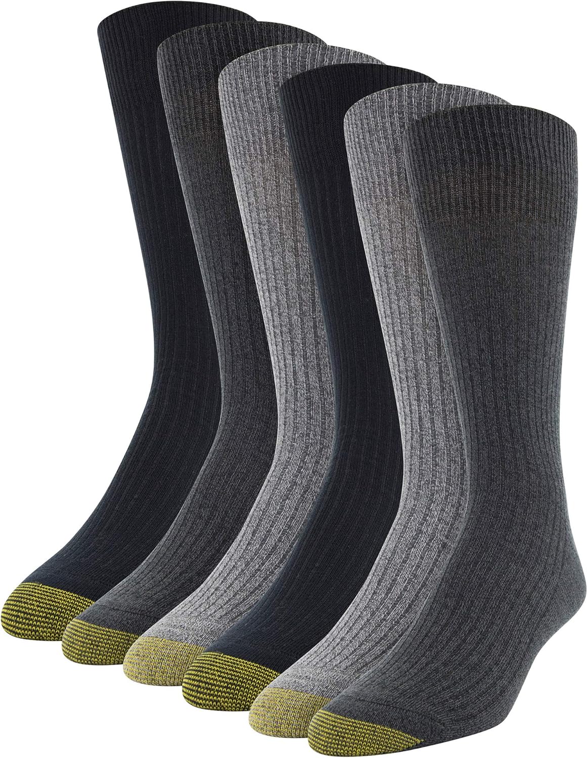 GOLDTOE Mens Stanton Crew Socks, Multipairs