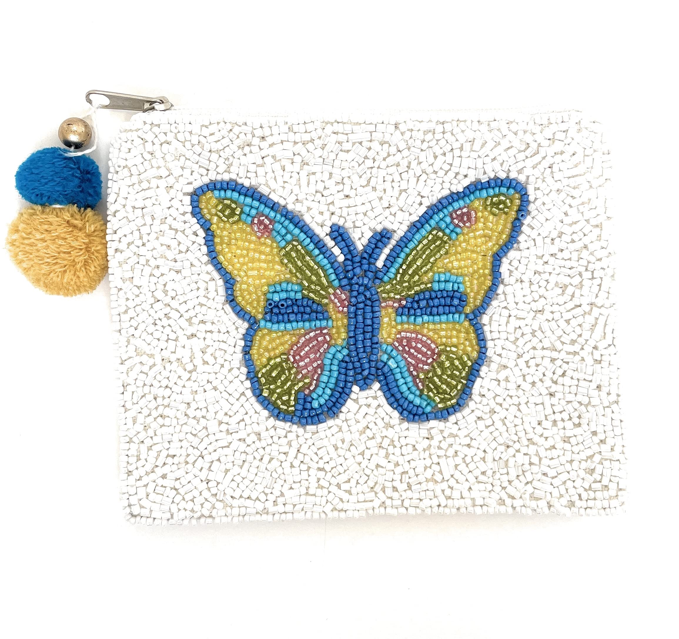 Butterfly Coin Purse Pouch, Coin Purse Pouch, Beaded Coin Purse, Cute Coin Purse, Beaded Purse, Butterfly Coin Purse, Best Friend Gift, Beaded Pouches, Wallets for Her, Butterfly Gifts