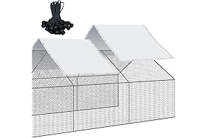 VitalCozy Chicken Coop Cover: 2 Pcs Waterproof and Sun-Resistant Outdoor Metal Cover...