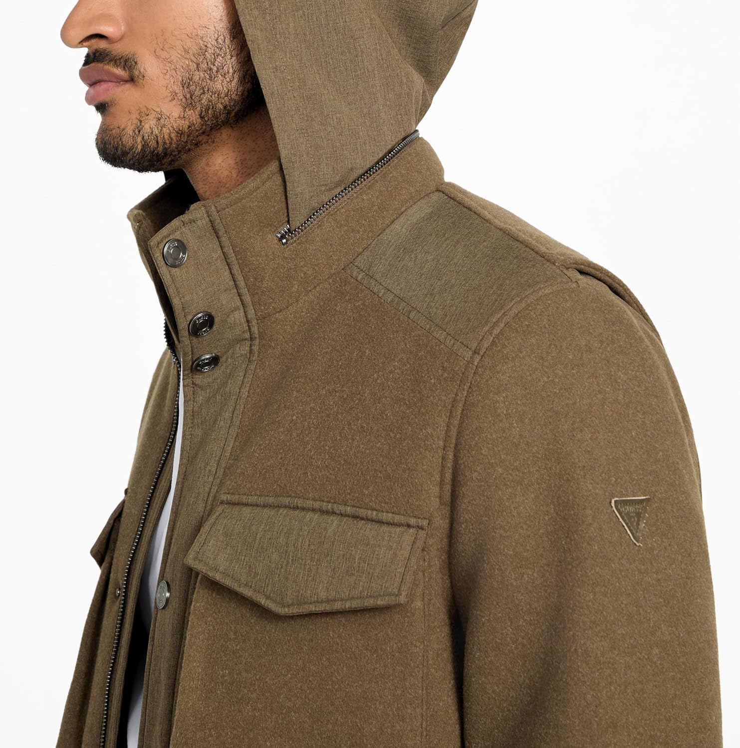 GUESS mens Gilbert Utility Jacket - Image 4