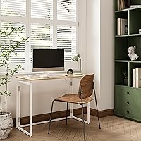 Vista 6 de Escritorio plegable – Escritorio plegable con parte superior de madera de 31.5 pulgadas para espacios pequeños No requiere montaje, escritorio