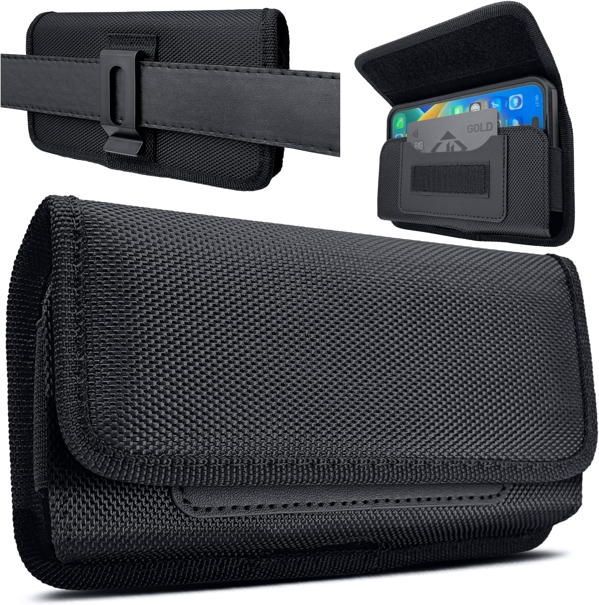 Amazon.com: AH Military Grade Nylon Cell Phone Pouch Clip Cell Phone ...