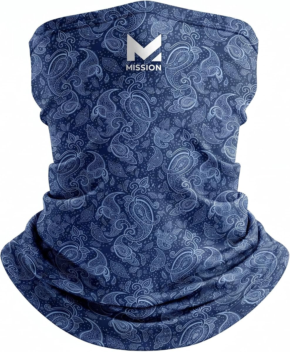 MISSION Multi-Use Neck Gaiter Face Mask for Ski & Outdoors, UPF 50, Breathable Lightweight Fabric