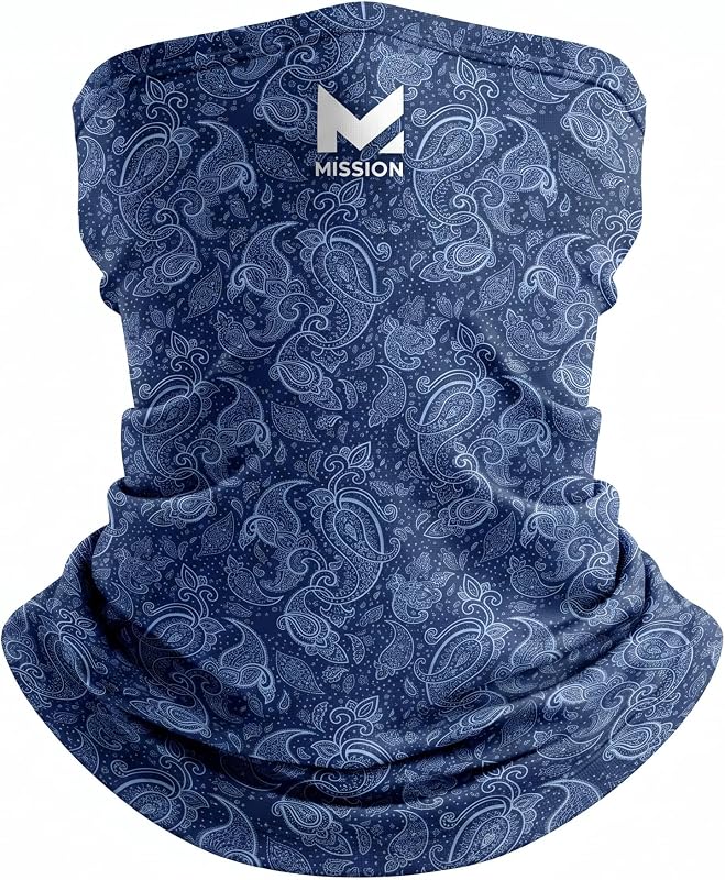 MISSION Multi-Use Neck Gaiter Face Mask for Ski & Outdoors, UPF 50, Breathable Lightweight Fabric