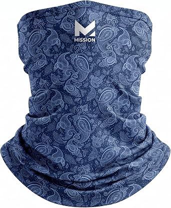 MISSION Multi-Use Neck Gaiter Face Mask for Ski & Outdoors, UPF 50, Breathable Lightweight Fabric