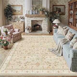 PureCozy Teppich Wohnzimmer 200x300cm Waschbarer Teppiche,Beige