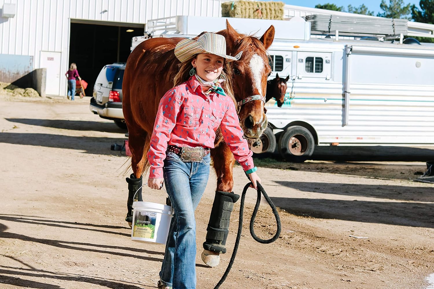 Silver Lining Herbs Horse Probiotic | Micro Encapsulated Probiotics for Equine Digestive Support and a Healthy Gut | Source of Beneficial Bacteria and Enzymes | 7 Pound Resealable Bag | Made in USA : Pet Supplies