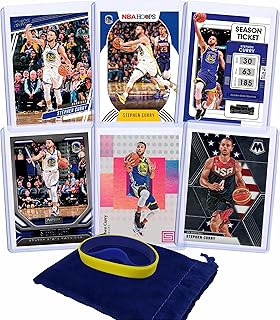 Stephen Curry Card Bundle - (6) Assorted Golden State Warriors Basketball Trading Cards - 2X MVP # 30
