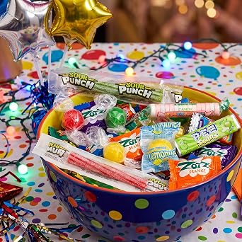 Sour Candy Variety Pack, 4 Pound Sour Candy Mix, Individually Wrapped Bulk Candies, Party Mix Assortment, Pinata Stuffers, Candies For Goodie Bags