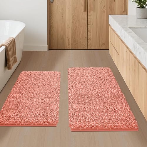 Miniatura 20 de ACCUMTEK Tapete Alfombra de Baño de Lujo Azul Marino Mejorado 32"x20", Tapetes de Baño Ultra Suaves Gruesos Absorbentes, Tapete de Felpilla Azul