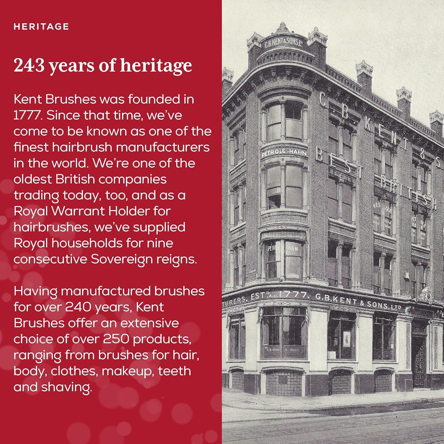 Kent LHS5 Satinwood Wire-Laid Pure White Boar Bristle Oval Hair Brush in an Elegant Presentation Case for Daily Grooming Medium To Long Thick Hair and Promotes Natural Shine. Handmade in England