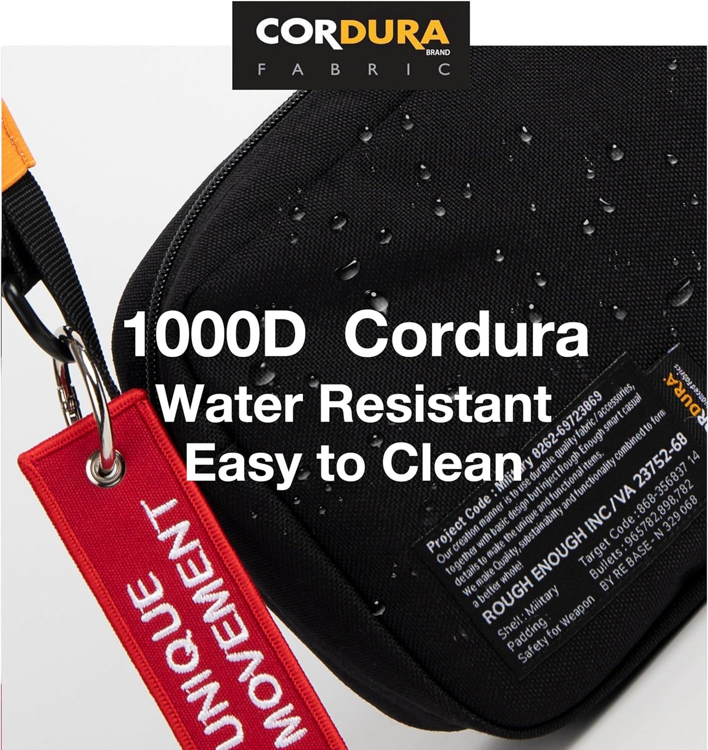 Rough Enough Crossbody Bag for Men Women Anti Theft RFID Blocking Cordura Shoulder Bags Phone Purse