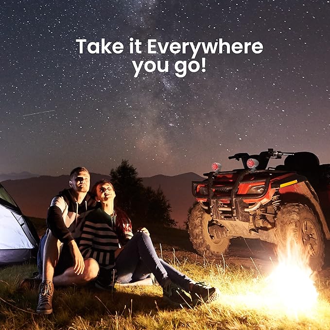 Parlantes Impermeables Bluetooth Off-Road 3.5" 40W con Luz RGB miniatura 6