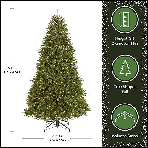 Miniatura 10 de National Tree Company Dunhill - Árbol de abeto con 450 luces transparentes (4.5 pies)