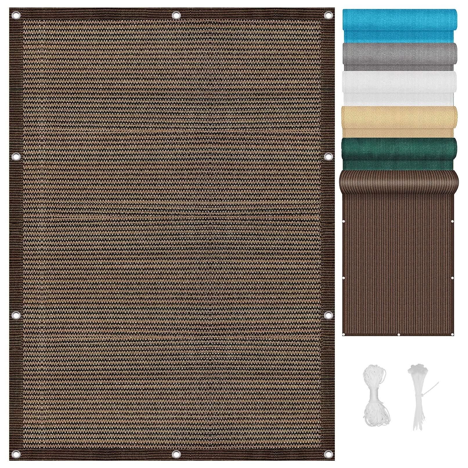 Voile ombrage respirant anti-UV 95% rectangulaire pour protéger le jardin et la terrasse