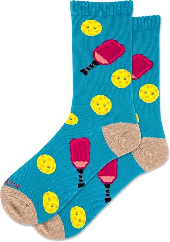 Hot Sox Womens Pickleball Hybrid Crew Blue Womens 4-10