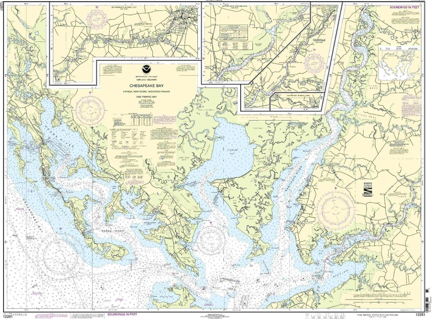 12261--Honga, Nanticoke, Wicomico Rivers and Fishing Bay