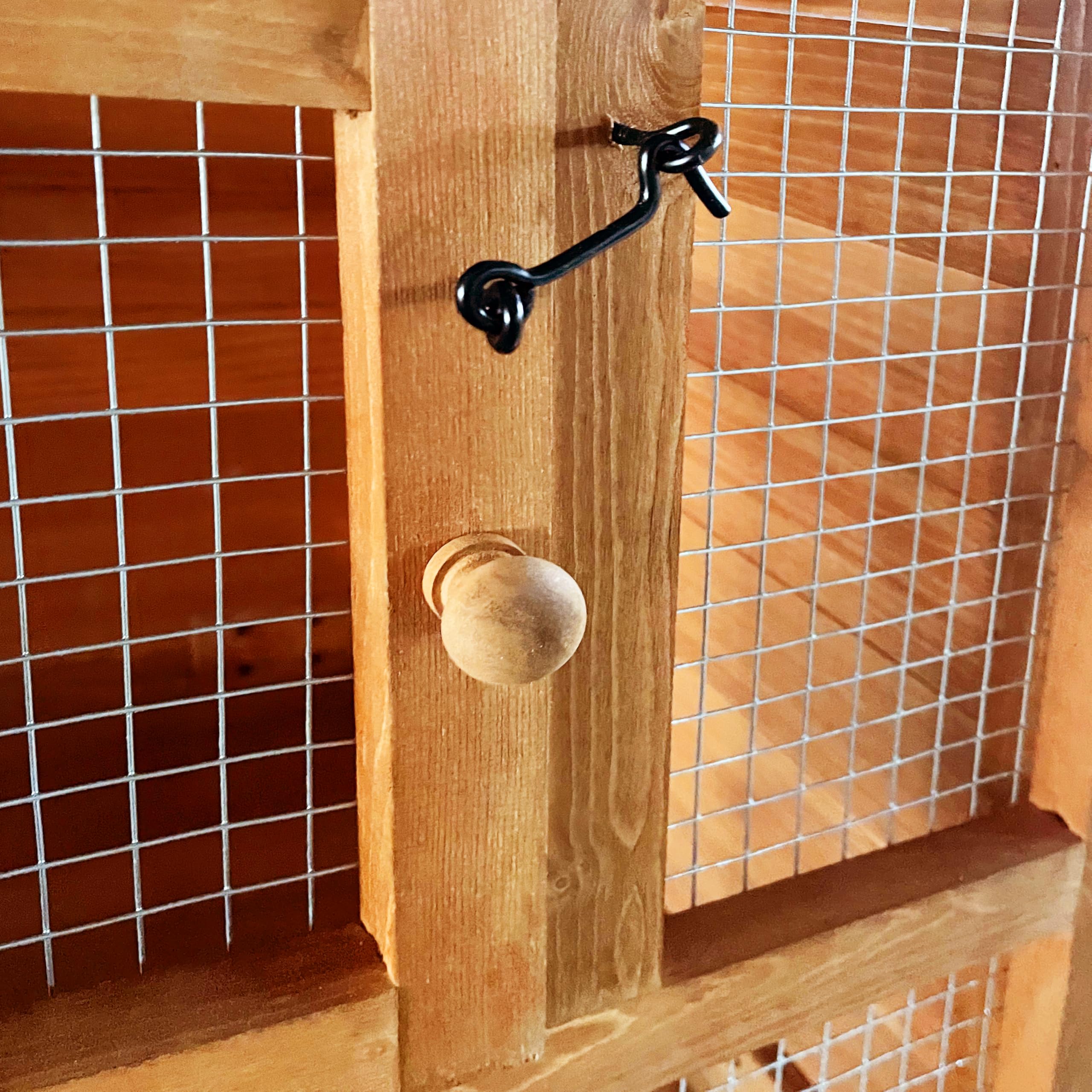 Voladera 70x57x165 cm de Abeto impregnada – Jaula para pájaros Interior/Exterior con comedero, Perchas y Bandeja – Resistente a la Intemperie (Marrón)