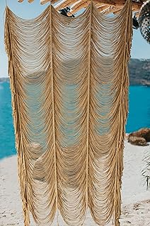 Macrame Curtain Boho Curtain Doorway Window Wall Decor Fiber Yarn Art Handwoven Wall Hanging