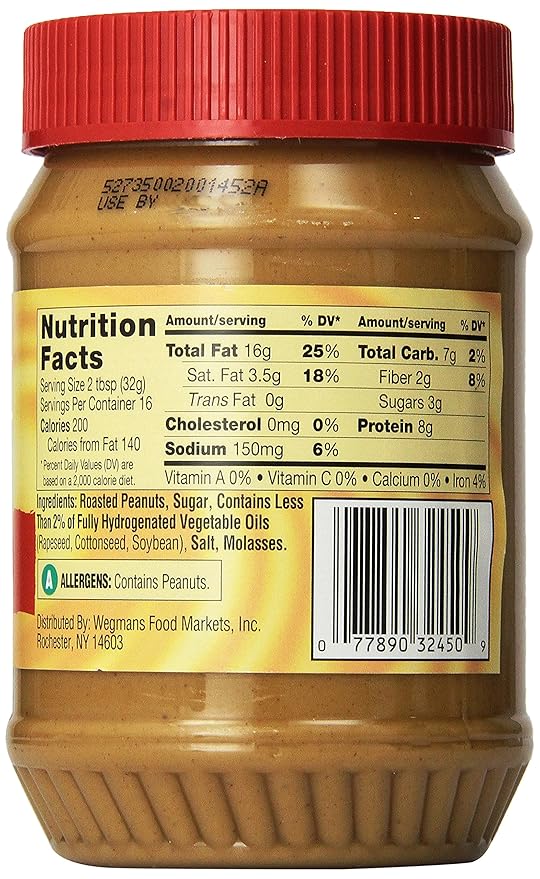 Mantequilla de Maní Cremosa Wgmns, 18 Oz (Paquete de 2) miniatura 2