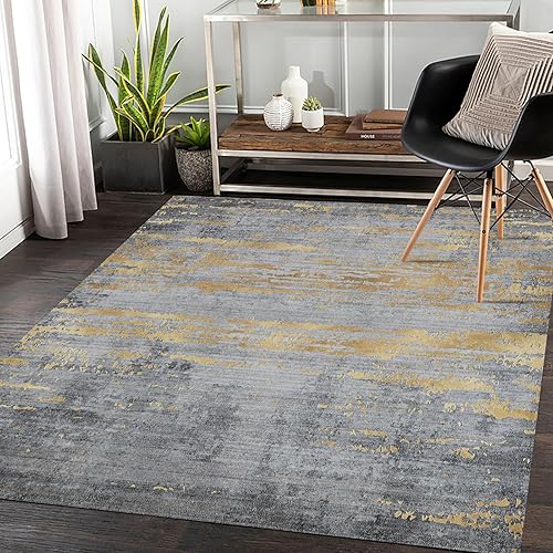 Miniatura 3 de Alfombra delgada de lujo ligera, antideslizante, de 3 x 5 pies, para sala de estar, dormitorio, entrada interior, cocina, oficina, no desprende