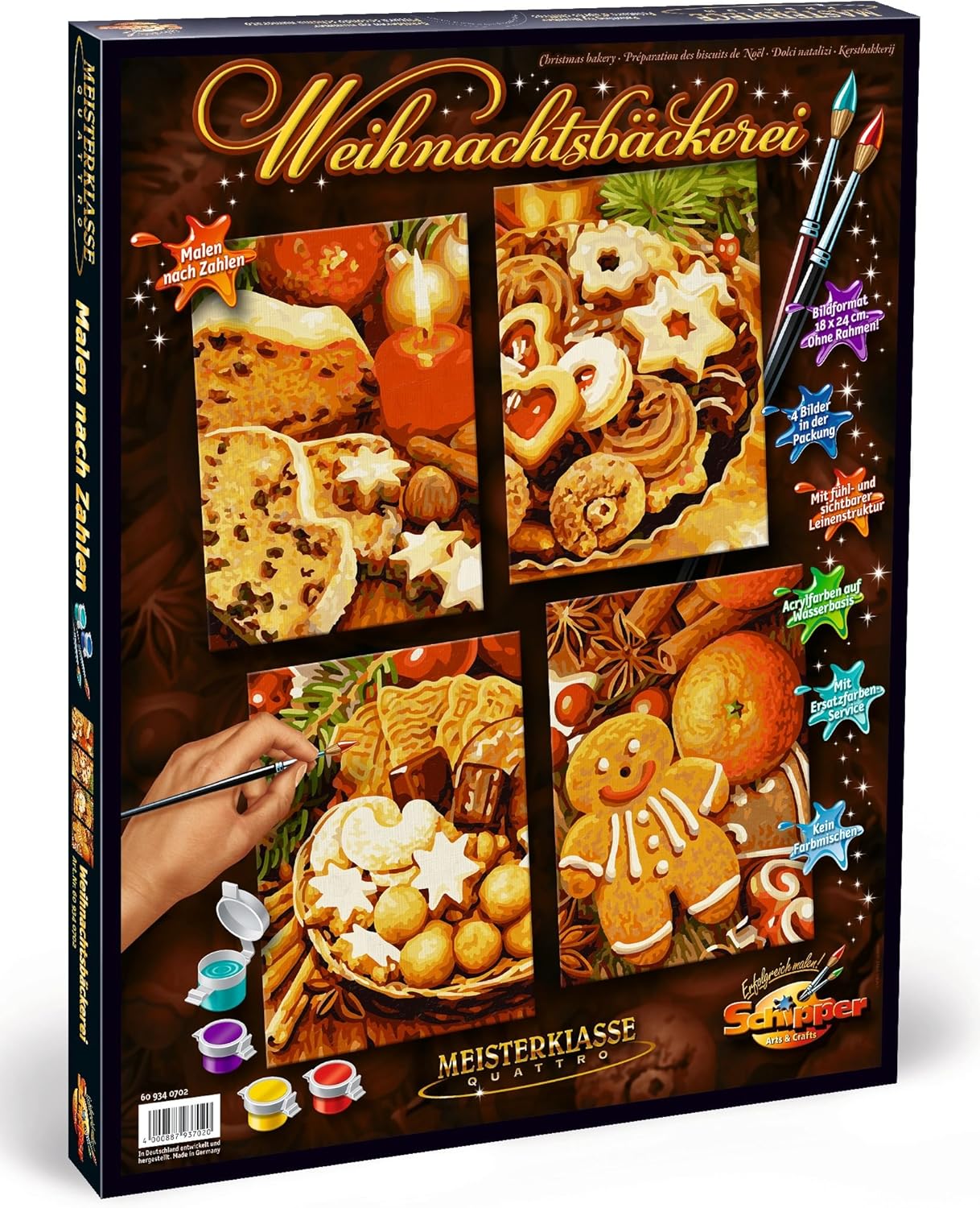 Schipper 609340702 Christmas Bakery Paint by Numbers Board